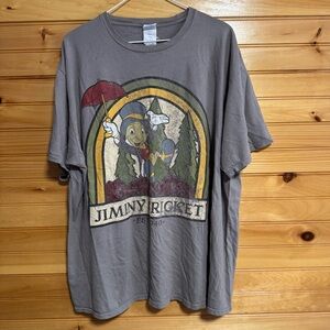 Disney Port & Company Gray Jiminy Cricket Graphic T-Shirt XXL
